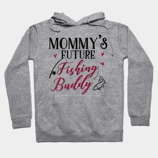 Fishing Mom and Baby Matching T-shirts Gift Hoodie by KsuAnn